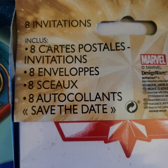Captain Marvel Save the Date Invitations - Picture 3 of 3